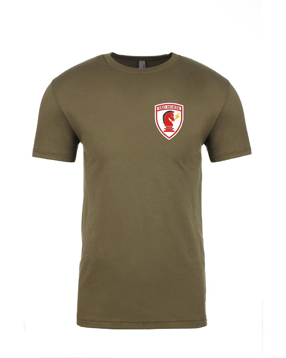 Red Horse Chess Shield Ring Spun Soft Cotton Tee Shirt - Columbus Apparel Co