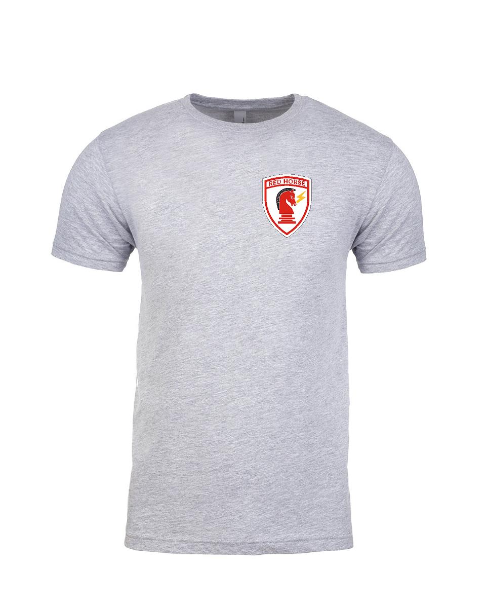 Red Horse Chess Shield Ring Spun Soft Cotton Tee Shirt - Columbus Apparel Co