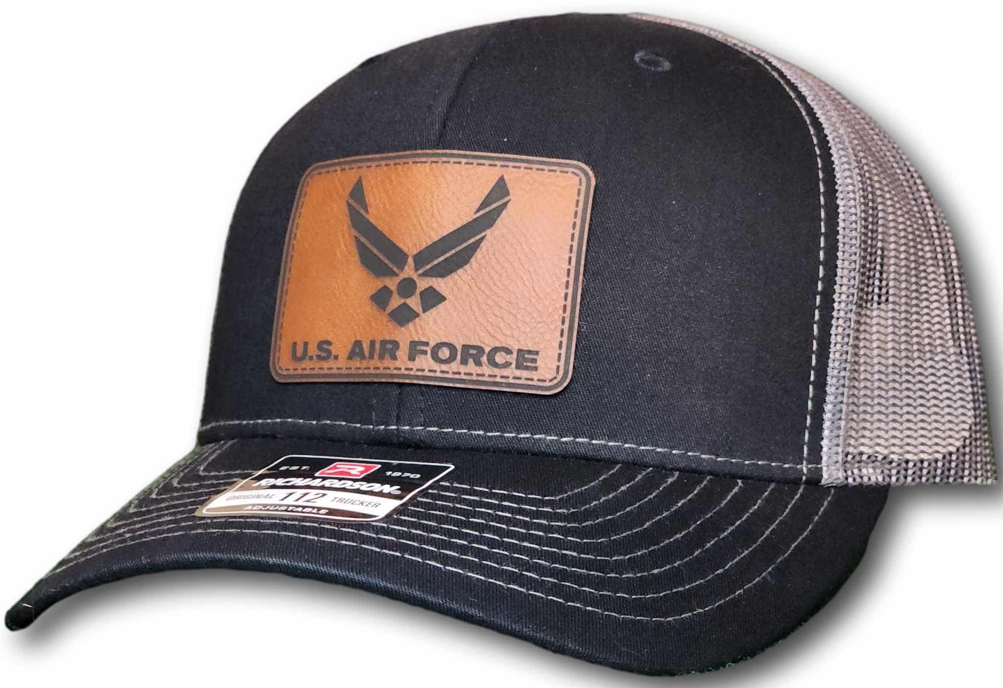 Air Force Leatherette Patch Richardson 112 Trucker Cap - Columbus Apparel Co