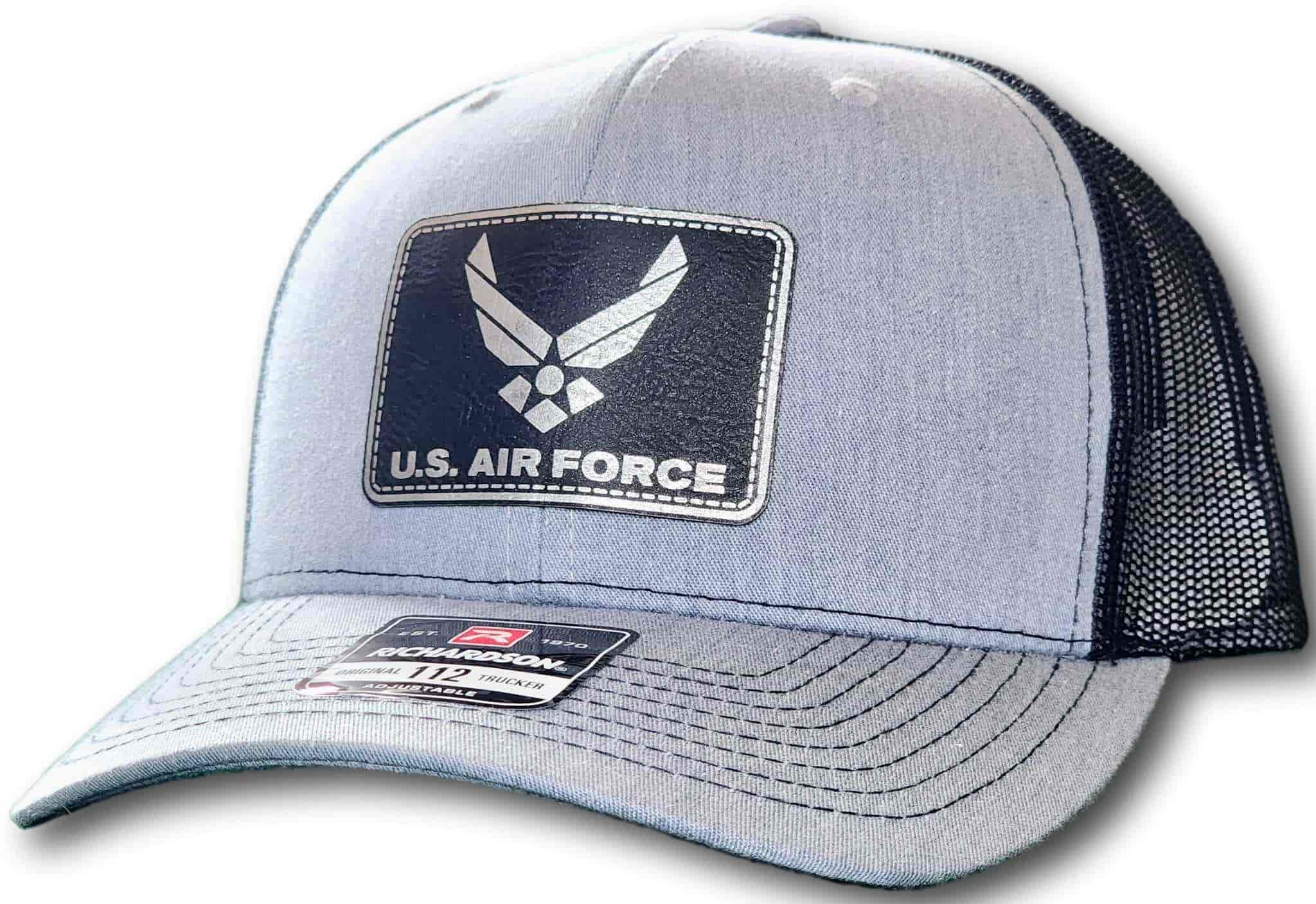 Air Force Leatherette Patch Richardson 112 Trucker Cap - Columbus Apparel Co