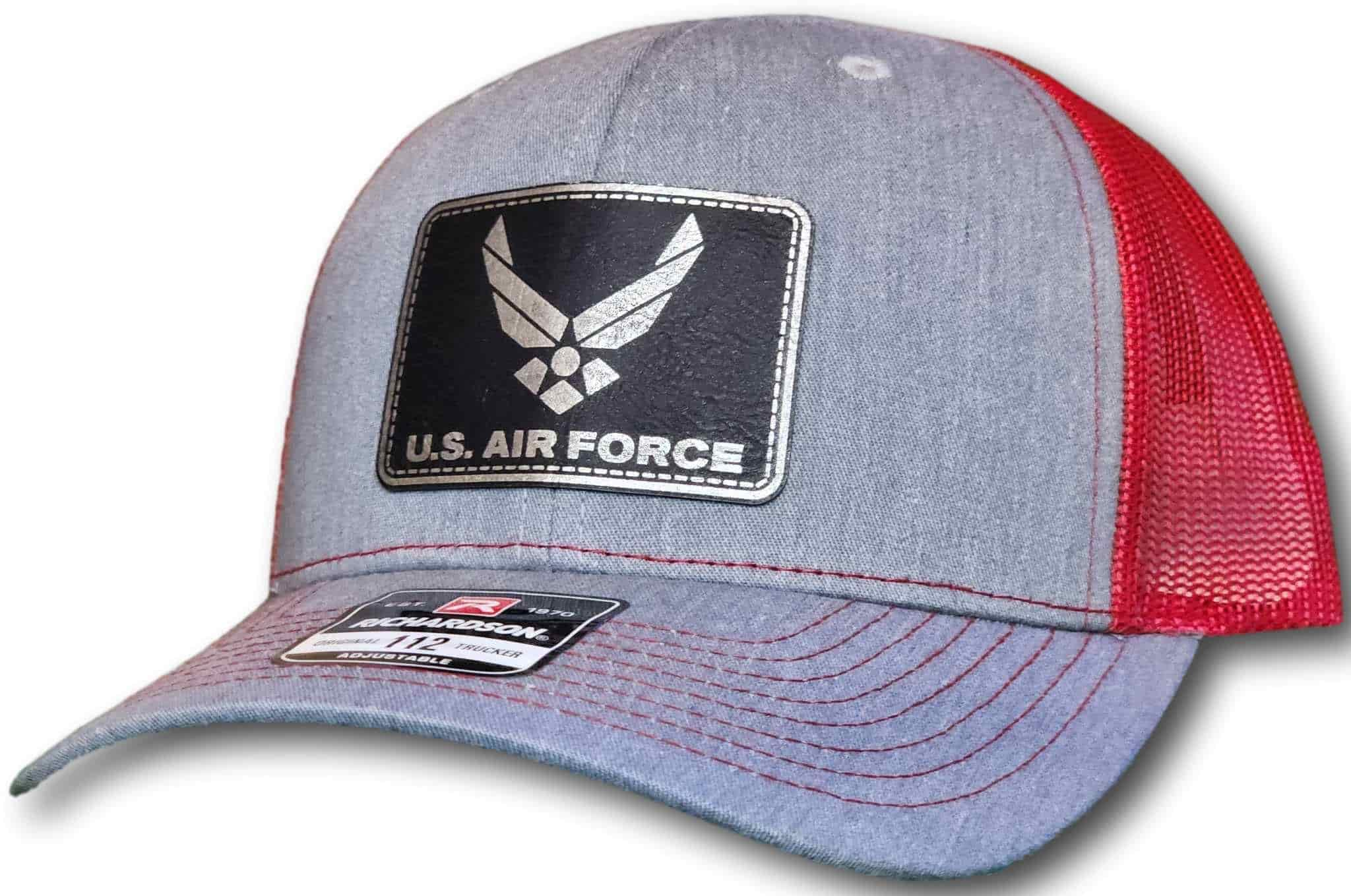 Air Force Leatherette Patch Richardson 112 Trucker Cap - Columbus Apparel Co