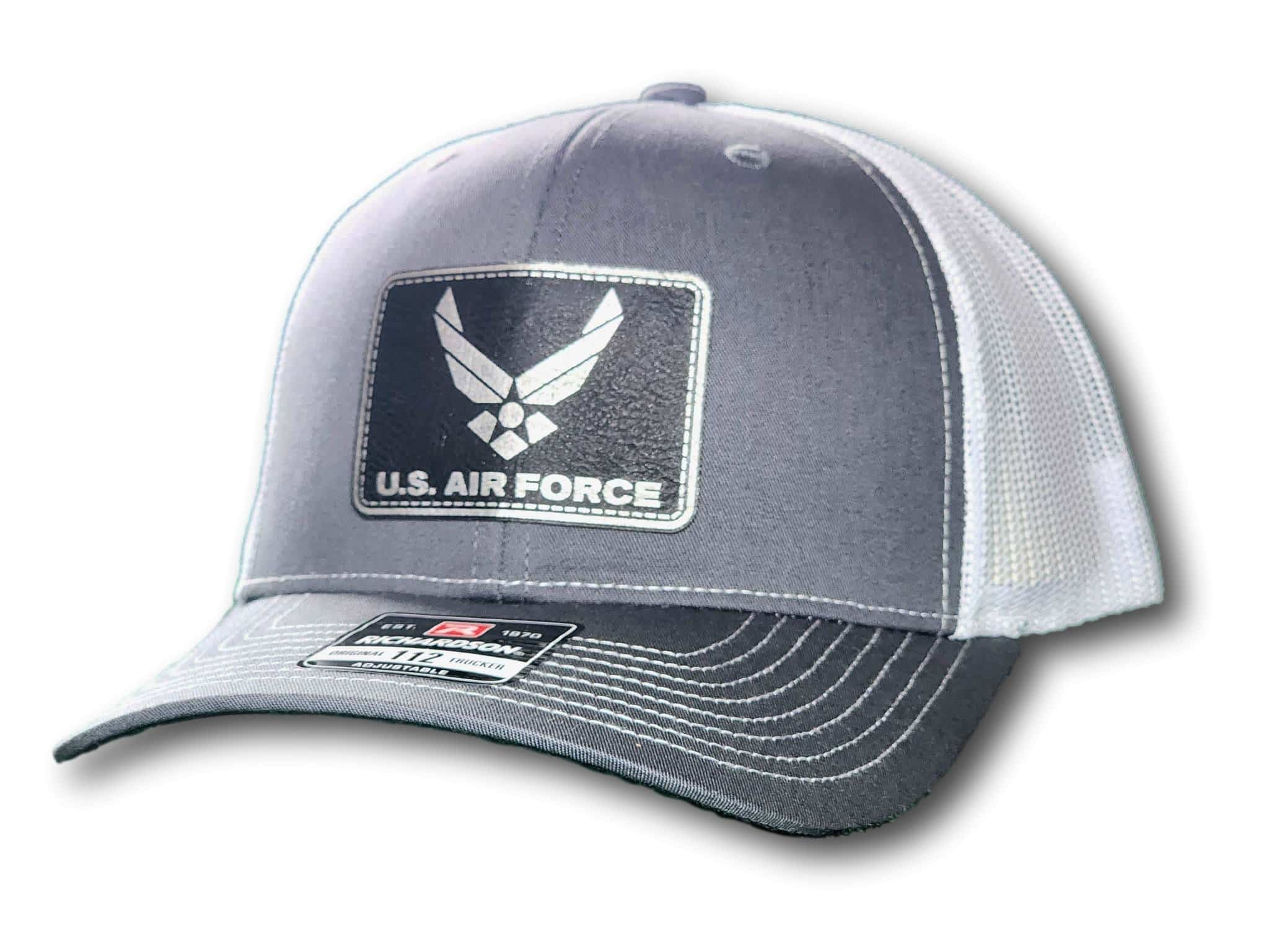 Air Force Leatherette Patch Richardson 112 Trucker Cap - Columbus Apparel Co