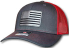 American Flag Leatherette Patch Richardson 112 Trucker Cap - Columbus Apparel Co