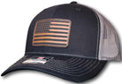 American Flag Leatherette Patch Richardson 112 Trucker Cap - Columbus Apparel Co