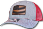 American Flag Leatherette Patch Richardson 112 Trucker Cap - Columbus Apparel Co