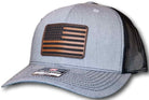 American Flag Leatherette Patch Richardson 112 Trucker Cap - Columbus Apparel Co