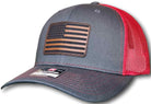 American Flag Leatherette Patch Richardson 112 Trucker Cap - Columbus Apparel Co