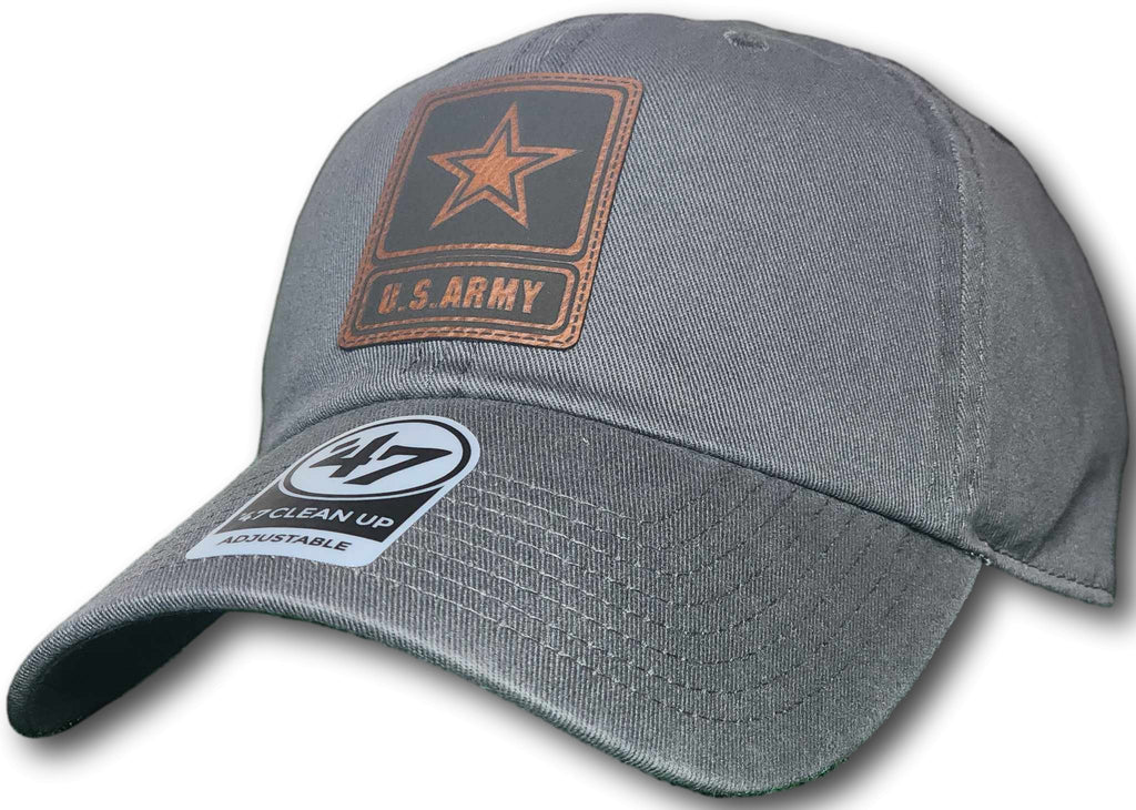 Army Leatherette Patch '47 Clean Up Cap - Columbus Apparel Co