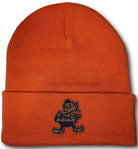 Cleveland Football Brownie Leatherette Patch Beanie - Columbus Apparel Co