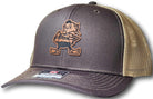 Cleveland Football Brownie Leatherette Patch Richardson 112 Trucker Cap - Columbus Apparel Co