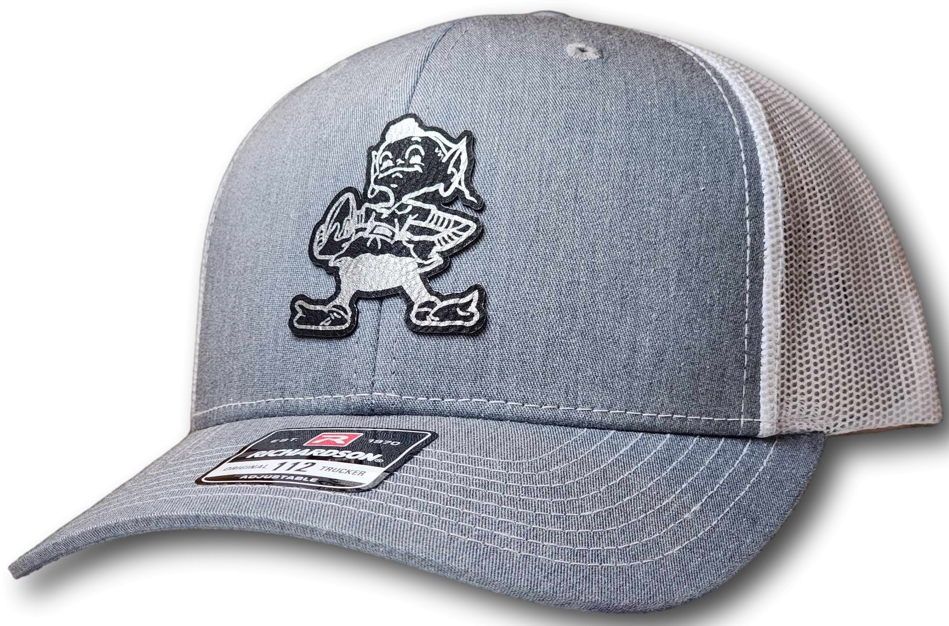 Cleveland Football Brownie Leatherette Patch Richardson 112 Trucker Cap - Columbus Apparel Co