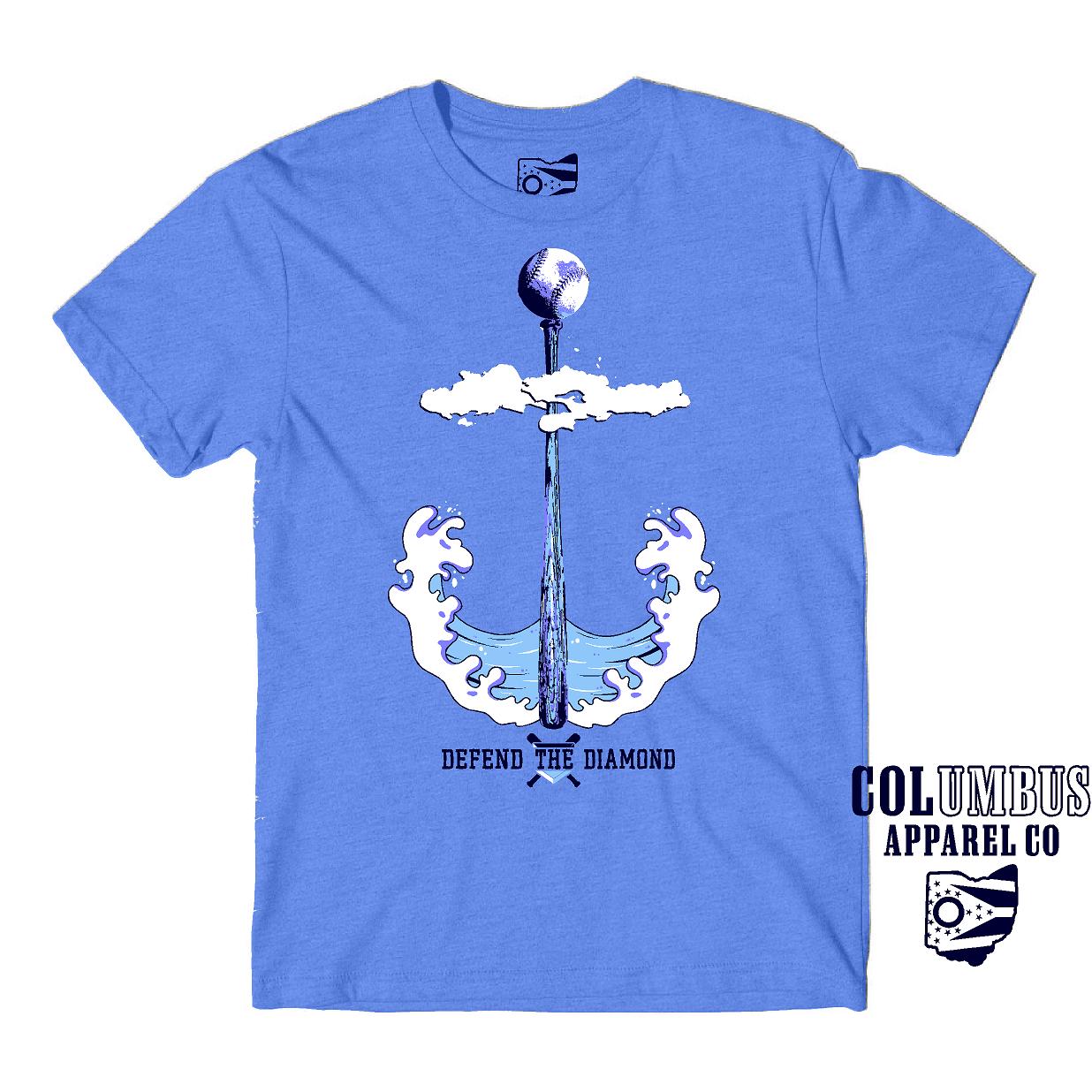 Columbus Baseball Anchor Waves Unisex Super Soft T Shirt - Columbus Apparel Co
