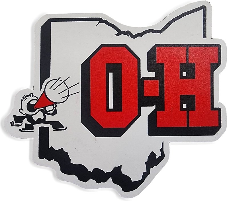 Columbus Ohio Megaphone O-H Vinyl Decal - Columbus Apparel Co