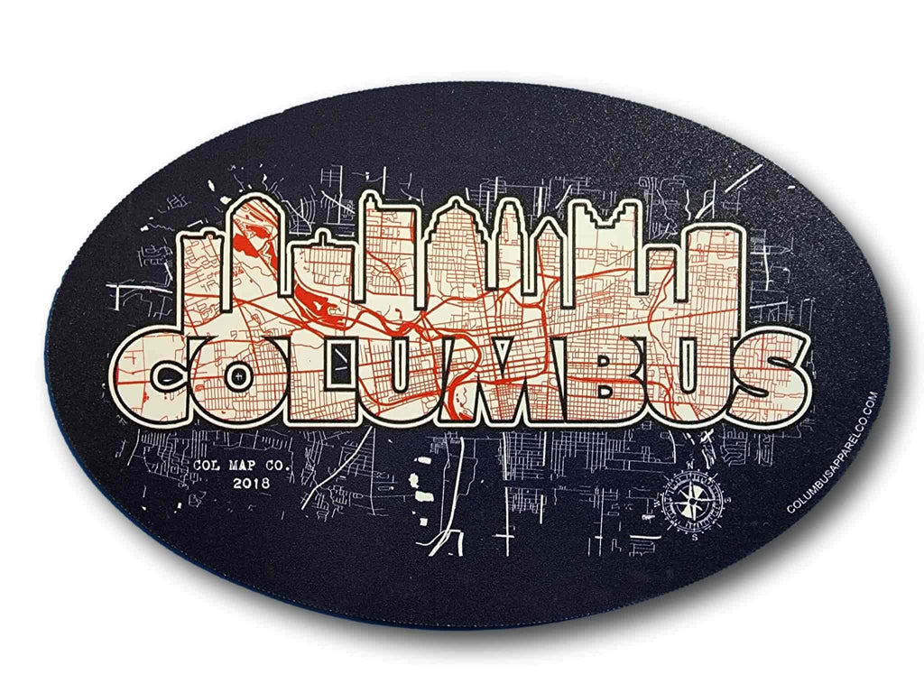 Columbus Skyline City Map Magnet - Columbus Apparel Co