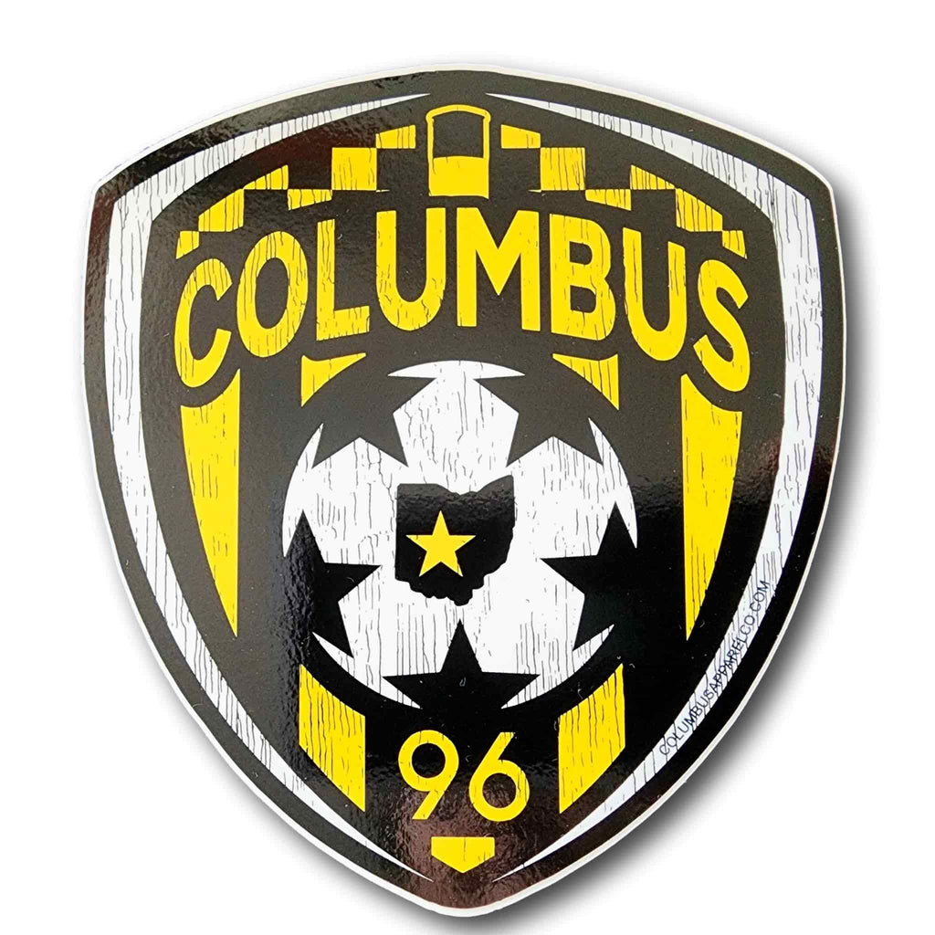 Columbus Soccer Crest Distressed Print Vinyl Decal - Columbus Apparel Co