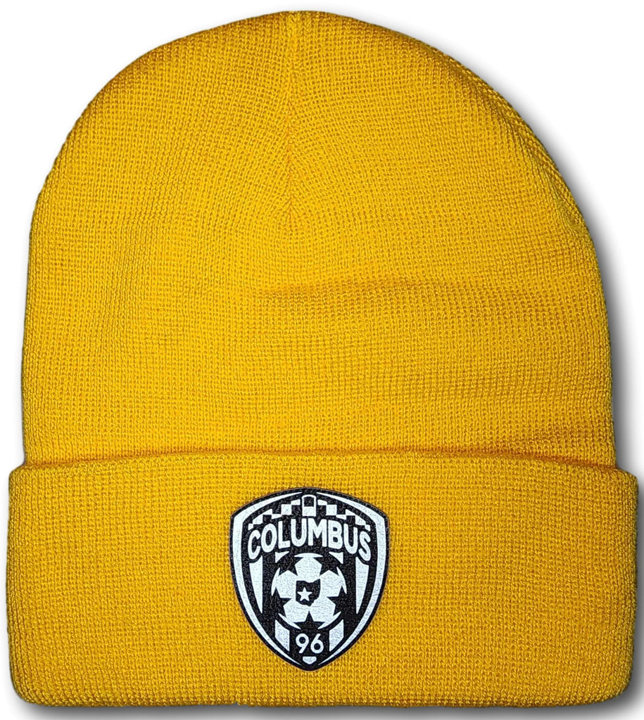 Columbus Soccer Crest Leatherette Patch Beanie - Columbus Apparel Co