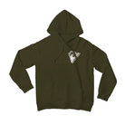 Red Horse Long Sleeve Hoodie with left chest logo only - Columbus Apparel Co