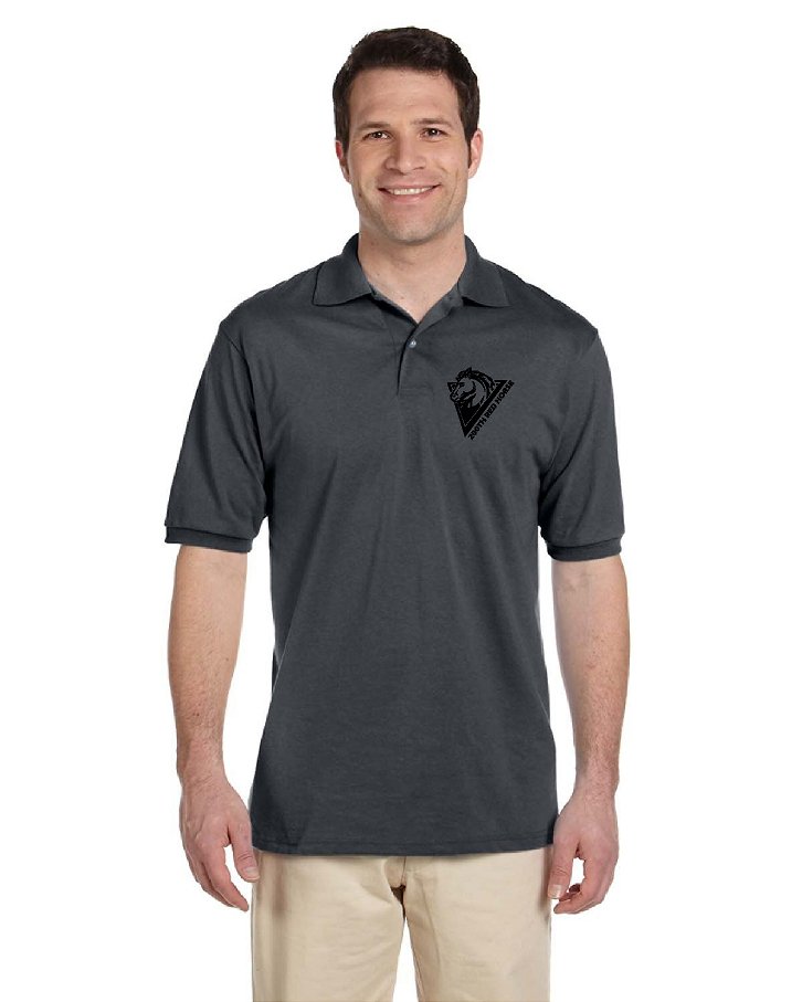 Red Horse Spot Shield Jersey Polo - Columbus Apparel Co