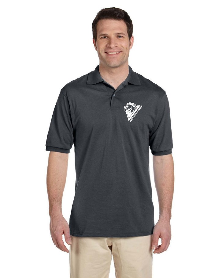 Red Horse Spot Shield Jersey Polo - Columbus Apparel Co