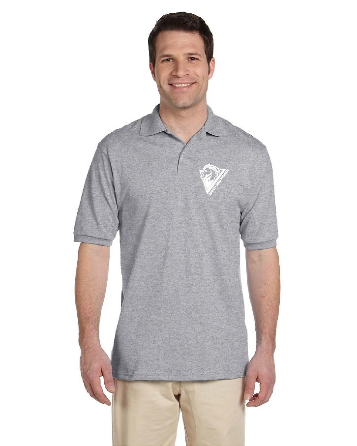 Red Horse Spot Shield Jersey Polo - Columbus Apparel Co