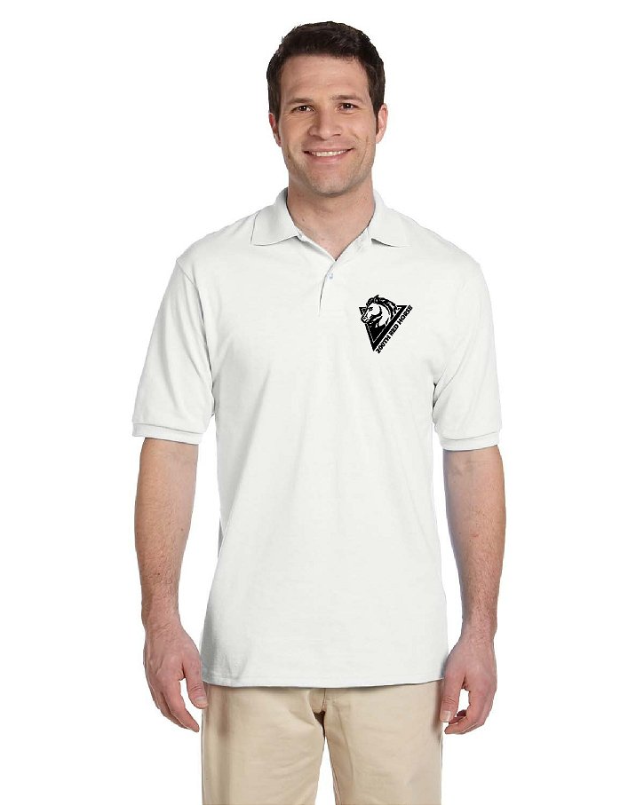 Red Horse Spot Shield Jersey Polo - Columbus Apparel Co